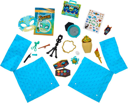 Monster High Self-Scare Secrets Cleo De Nile Doll and Accessories Set with 13 Realistic Surprises like Pottery Set and Makeup, JMG74