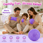 Fuzz Ball Fidget Stress Toy, Squishies Stress Balls, Fuzzball Sensory Ball with Spiky Texture, Squishy Fidget Toys, Adults Anxiety Relief Toys, Portable Fidget Toy for Office, School, Home(purple)