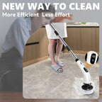 Cordless Electric Spin Scrubber with 8 Brush Heads