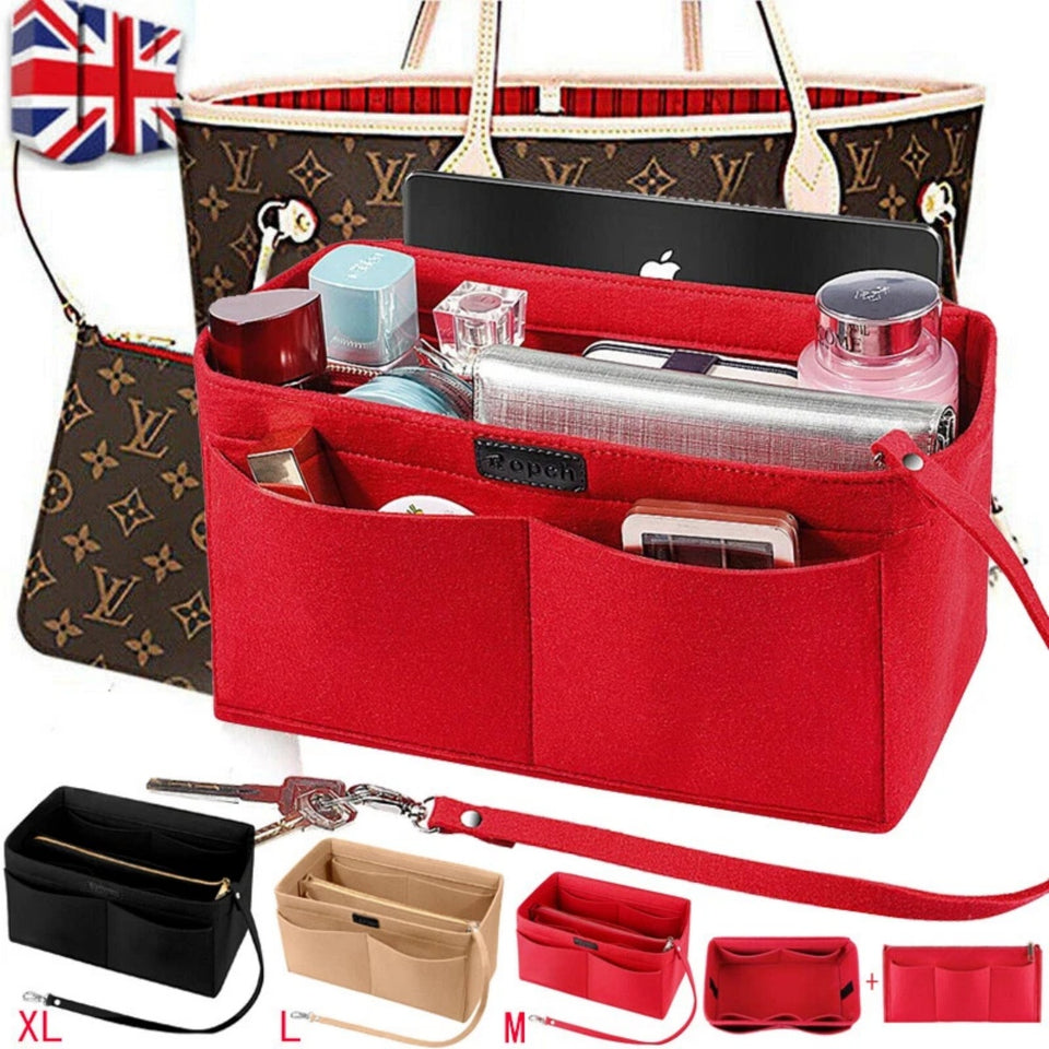 Women Ace Organizer Handbag Felt Travel Bag Insert Liner Makeup Organiser Pouch - Handbag & Wallet Accessories | Buy Online in UK