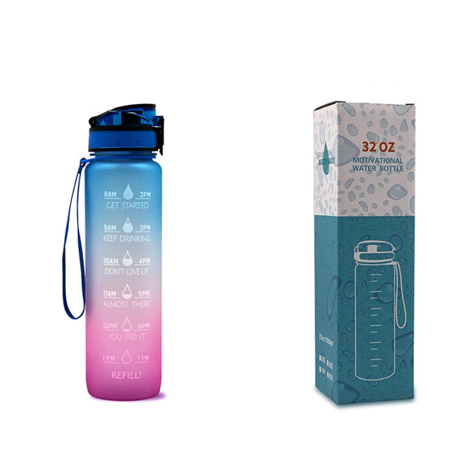 1L Tritan Motivational Water Bottle with Time Marker – Leakproof Sports Bottle (UK) - Water Bottles | Buy Online in UK