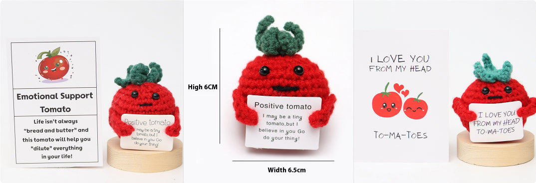 Wool Crocheted Positive Energy Potato Facial Expression Package – Wool Fruit - Stuffed Animals | Buy Online in UK