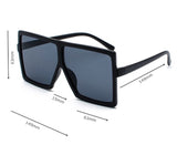 Oversized Square Flat Top Women Very Lrge Ladies Fashion - Sunglasses | Buy Online in UK