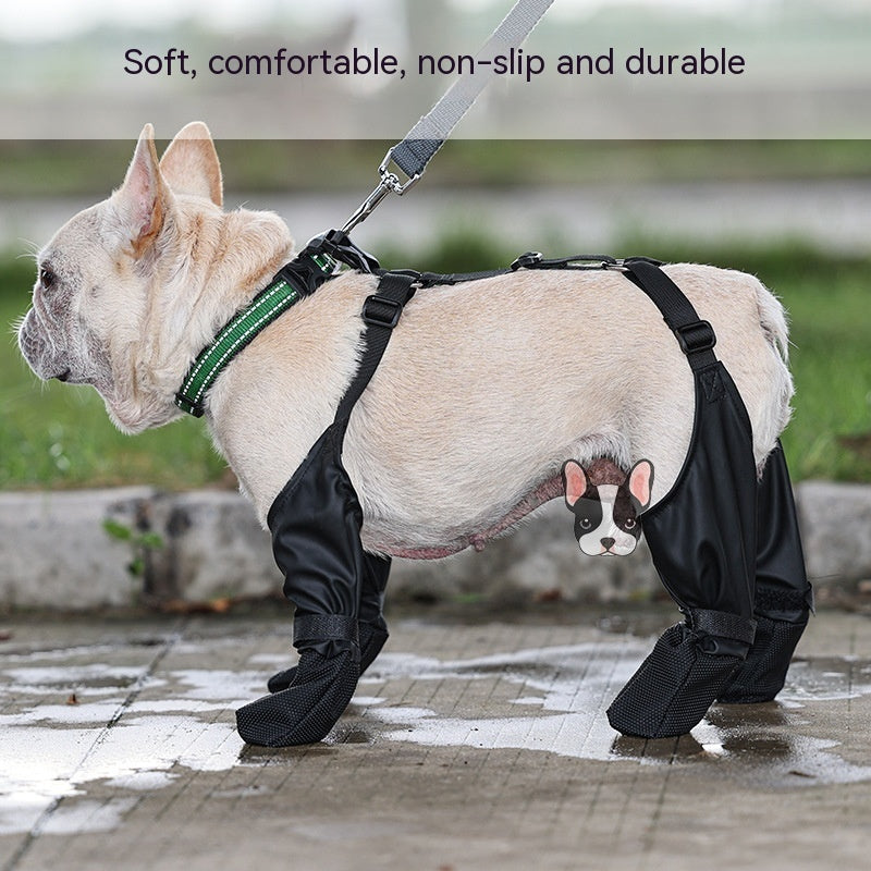 Waterproof Dog Shoes Adjustable Dog Boots Pet Breathable Shoes For Outdoor Walking Soft French Dog Shoes Pets Paws Protector Pet Products