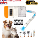 Dog Grooming Kit, Rechargeable Hair Trimmer, 12000Pa 5 Modes Suction 99% Pet Hair,11 Tools - Trimmers | Buy Online in UK