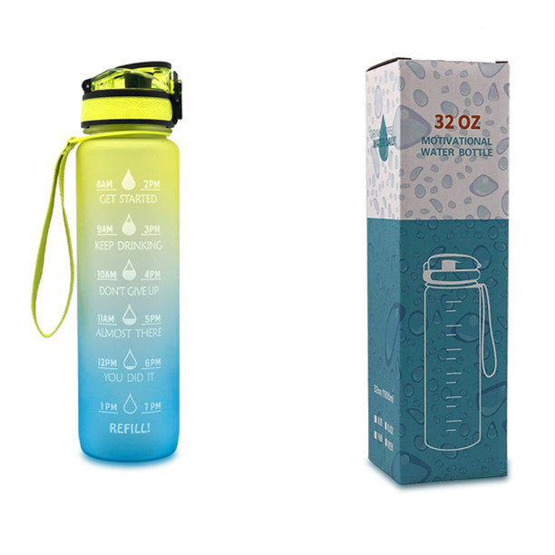 1L Tritan Motivational Water Bottle with Time Marker – Leakproof Sports Bottle (UK) - Water Bottles | Buy Online in UK