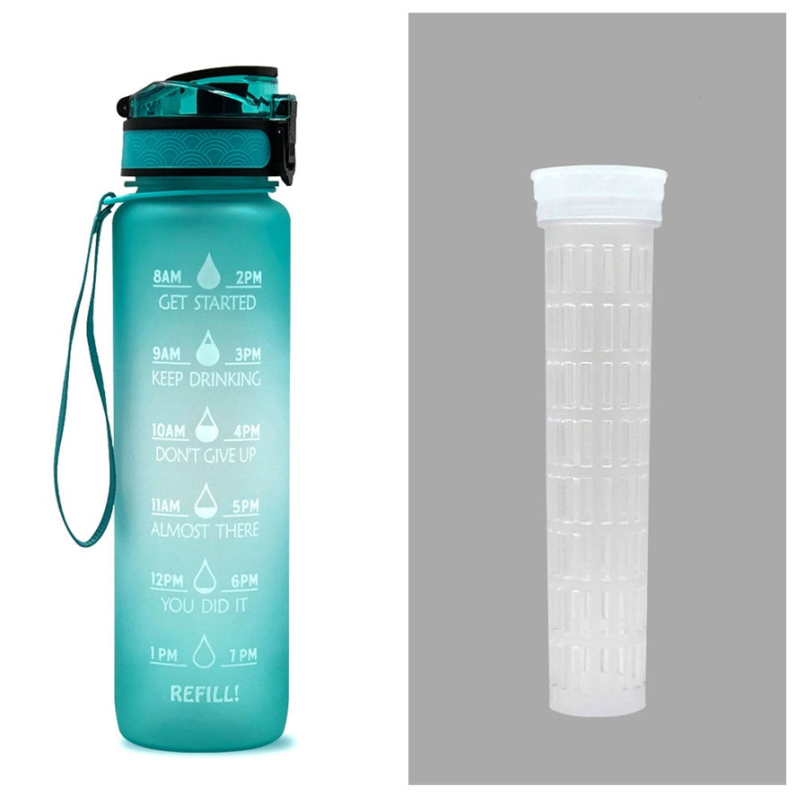 1L Tritan Motivational Water Bottle with Time Marker – Leakproof Sports Bottle (UK) - Water Bottles | Buy Online in UK