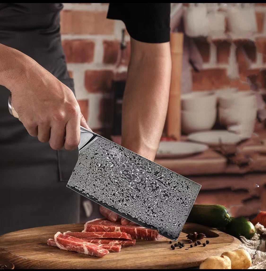 Damascus Kitchen Knife - Buy Online at RONGORA LTD