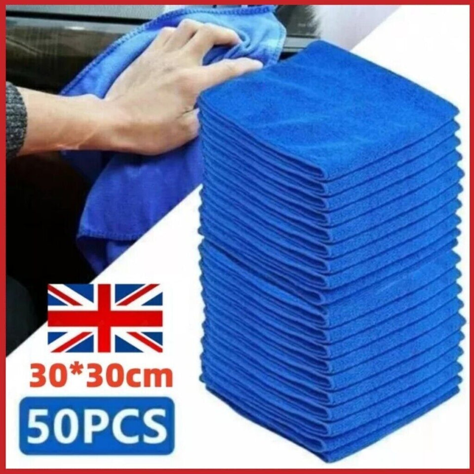 50X LARGE MICROFIBRE CLEANING AUTO CAR DETAILING SOFT CLOTHS TOWEL DUSTER WASH