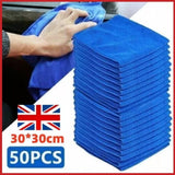 50X LARGE MICROFIBRE CLEANING AUTO CAR DETAILING SOFT CLOTHS TOWEL DUSTER WASH