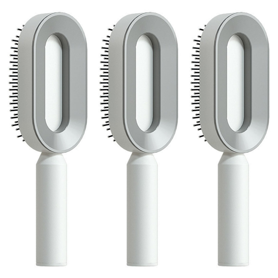 Self-Cleaning Hair Brush for Women – One-Key Cleaning, Anti-Static Hair Loss Comb - Hair Combs | Buy Online in UK
