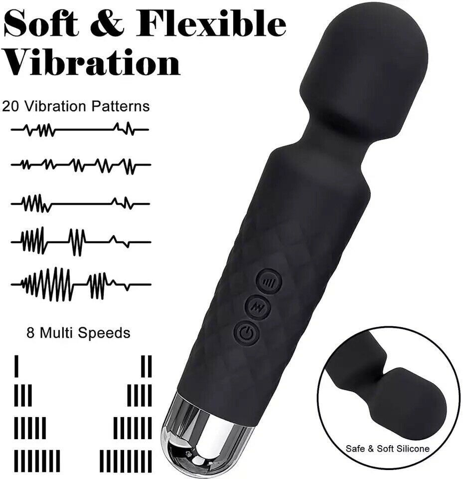 Magic Massage Wand Muscle Relaxation Massager 20 Speed Vibrating Full Body Therapy Motor Vibration - Electric Massagers | Buy Online in UK