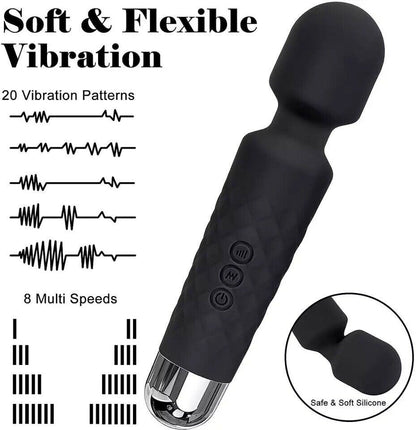 Magic Massage Wand Muscle Relaxation Massager 20 Speed Vibrating Full Body Therapy Motor Vibration - Electric Massagers | Buy Online in UK