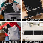 SINZUX 6 PCS Compression Packing Cubes, Black Extensible Ultralight Packing Cubes for Suitcases, Suitcase Organiser Bags Set, Travel Cubes Organiser Bags for Backpack Luggage