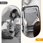 SINZUX 6 PCS Compression Packing Cubes, Black Extensible Ultralight Packing Cubes for Suitcases, Suitcase Organiser Bags Set, Travel Cubes Organiser Bags for Backpack Luggage