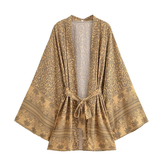 Printed casual loose beach kimono for women - Kimonos | Buy Online in UK