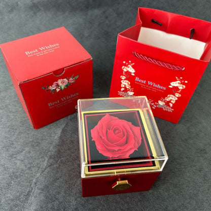 Buy Rotating Jewelry Box Organizer with Mirror & LED | 360° Storage Case in UK - High Quality Jewelry Boxes