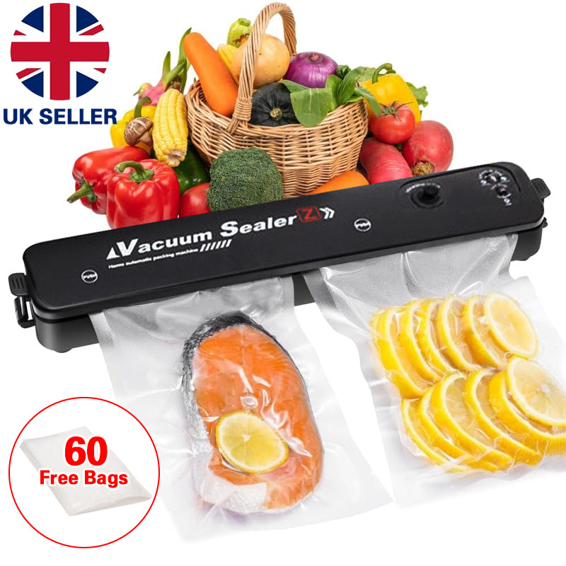 Vacuum Food Sealer Automatic Manual Sealer With 60 Bags UK - Vacuum Sealers | Buy Online in UK