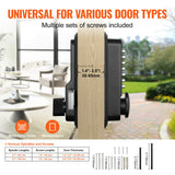 Mechanical Keyless Entry Door Lock, 14 Digit Keypad, Outdoor Gate Door Locks Set