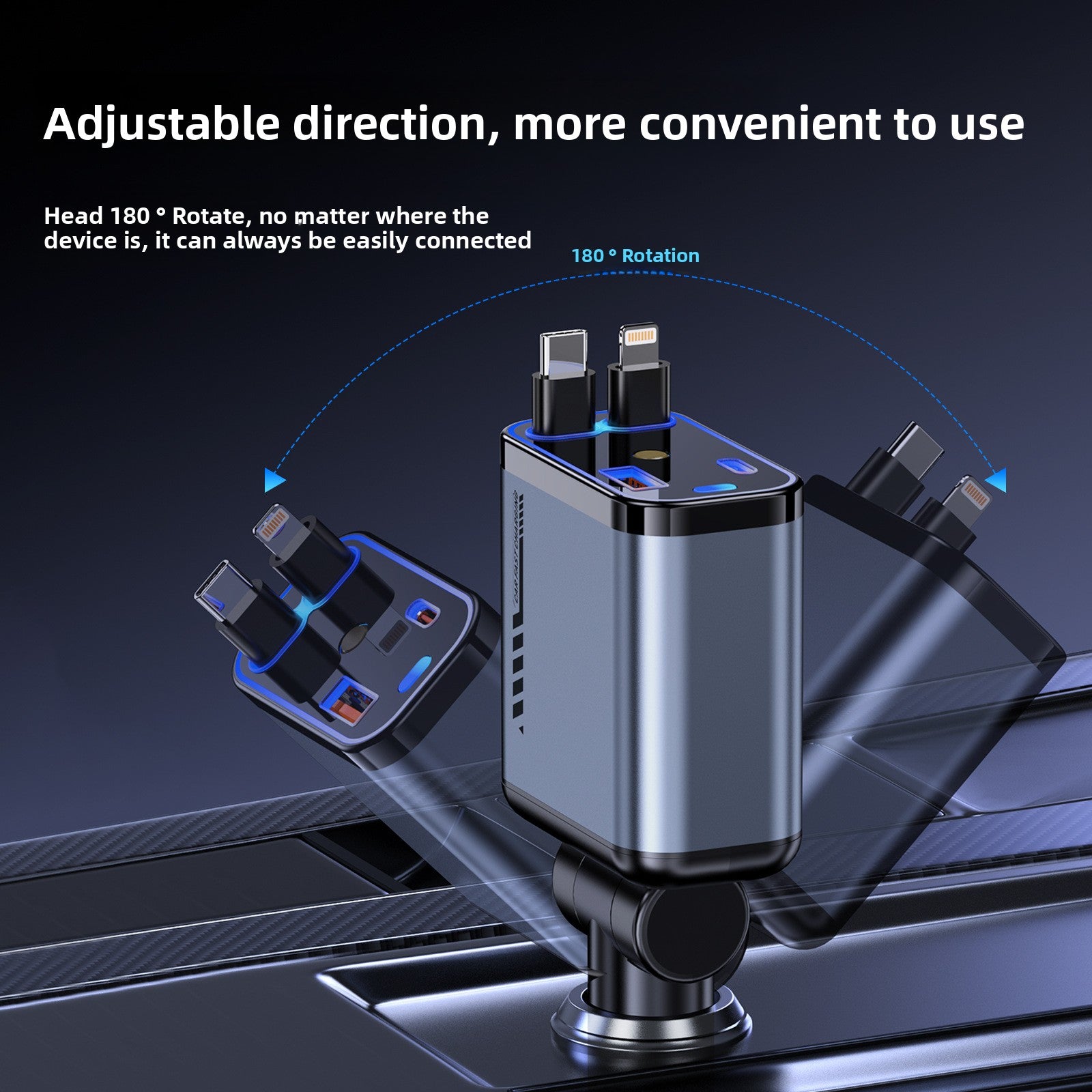 C6 one-to-four mobile phone car charger 120W super fast charging product image