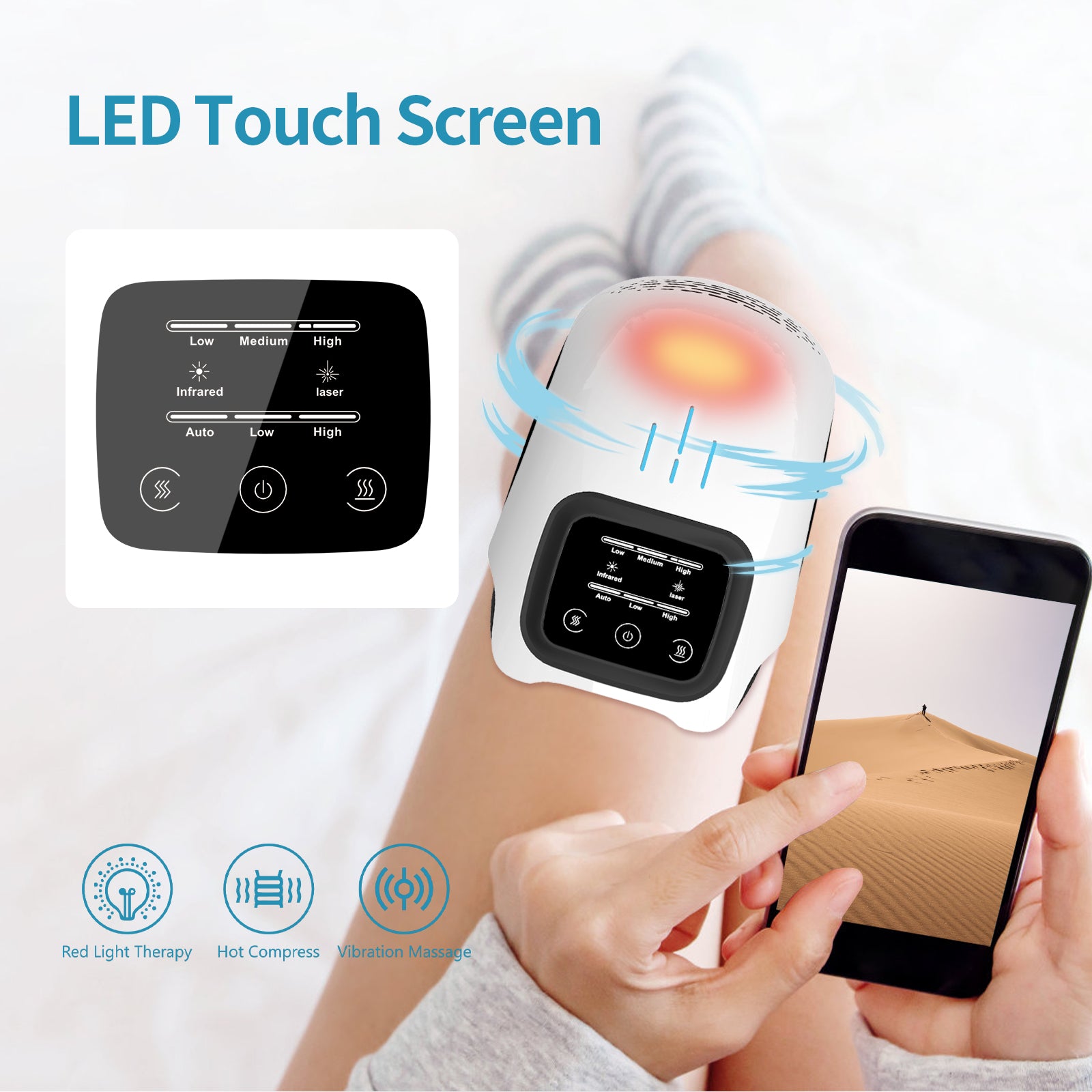 Intelligent Home Use Electric Intelligent Kneading Heating Knee Massager Rechargeable