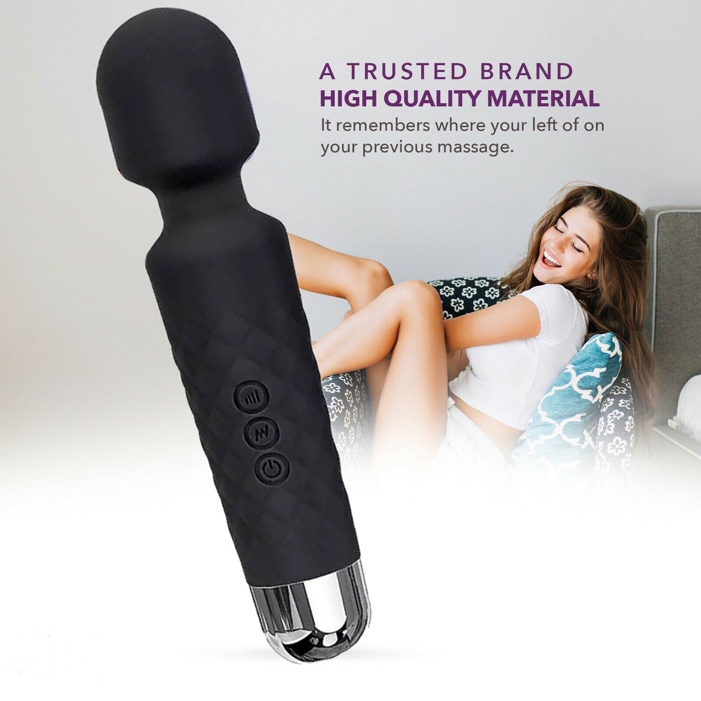 Magic Massage Wand Muscle Relaxation Massager 20 Speed Vibrating Full Body Therapy Motor Vibration - Electric Massagers | Buy Online in UK