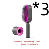 Self-Cleaning Hair Brush for Women – One-Key Cleaning, Anti-Static Hair Loss Comb - Hair Combs | Buy Online in UK