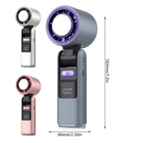 Violent Ice Cooling Fan Handheld Portable Fan Rechargeable Speed Ice Cooling Handheld Small Fan High Speed Folding Neck Type Fan