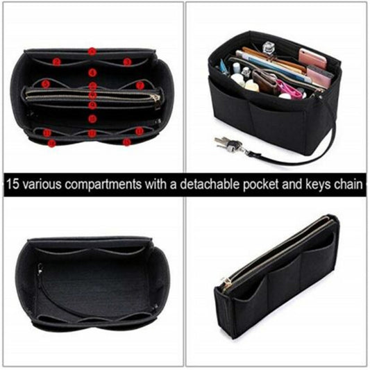 Women Ace Organizer Handbag Felt Travel Bag Insert Liner Makeup Organiser Pouch - Handbag & Wallet Accessories | Buy Online in UK