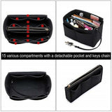 Women Ace Organizer Handbag Felt Travel Bag Insert Liner Makeup Organiser Pouch - Handbag & Wallet Accessories | Buy Online in UK