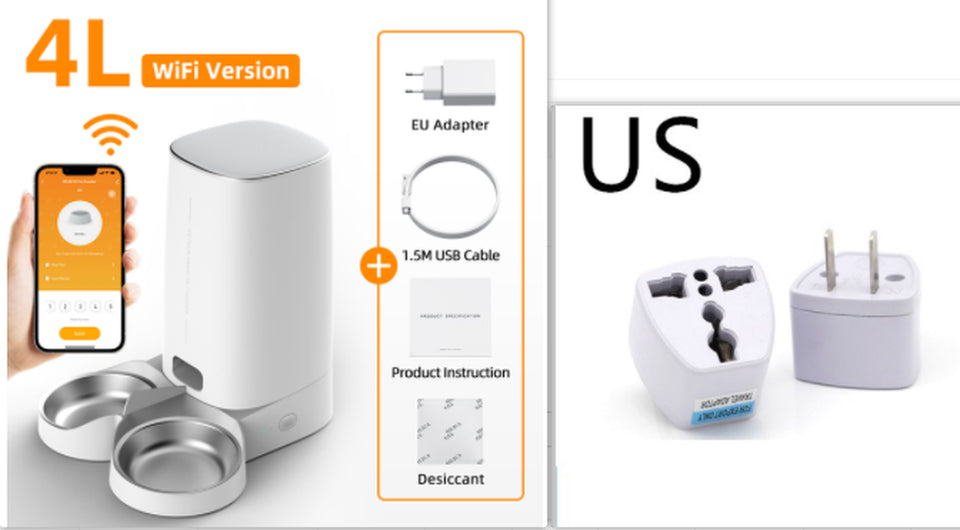 4L Automatic Pet Feeder Cat Food Dispenser Accessorie - Automatic Feeders | Buy Online in UK