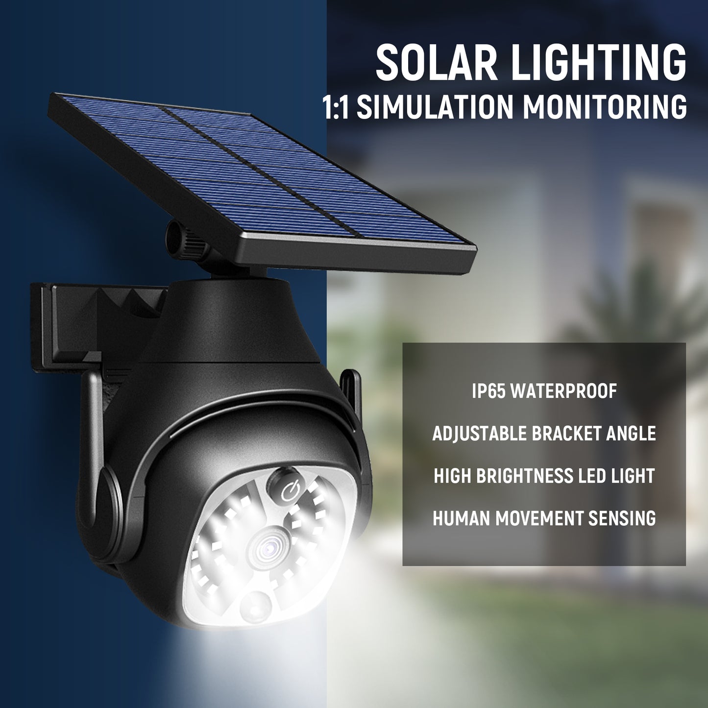 Solar Powered Outdoor Courtyard Lights, Household Lighting Lights Human Sensing Lights Outdoor Waterproof Street Lights Balcony Solar Wall Lights