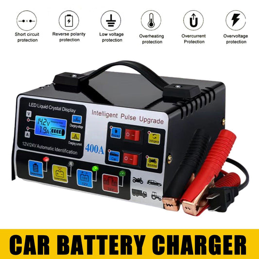 400W Heavy Duty Smart Car Battery Charger Automatic Pulse Repair Trickle UK - Vehicle Battery Chargers | Buy Online in UK