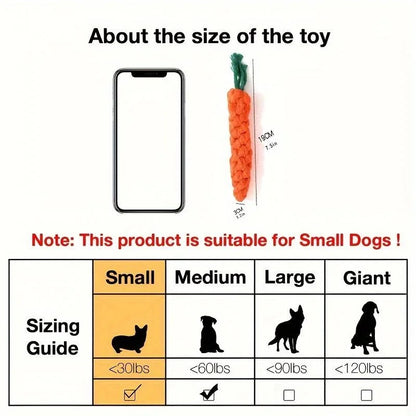 1Pc Pet Knot Toy for Dog and Cat Carrot Shape - Dog Toys | Buy Online in UK