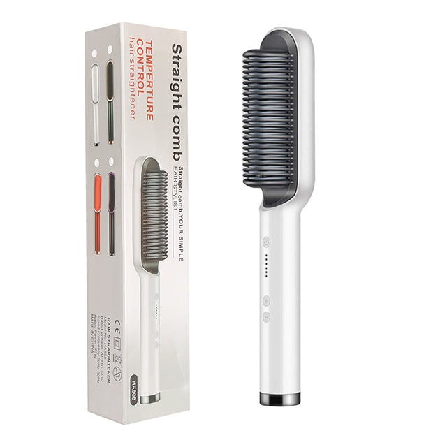 New 2-in-1 Hair Straightener & Curling Tong – Dual-purpose Electric Hair Brush - Straightening Brushes | Buy Online in UK