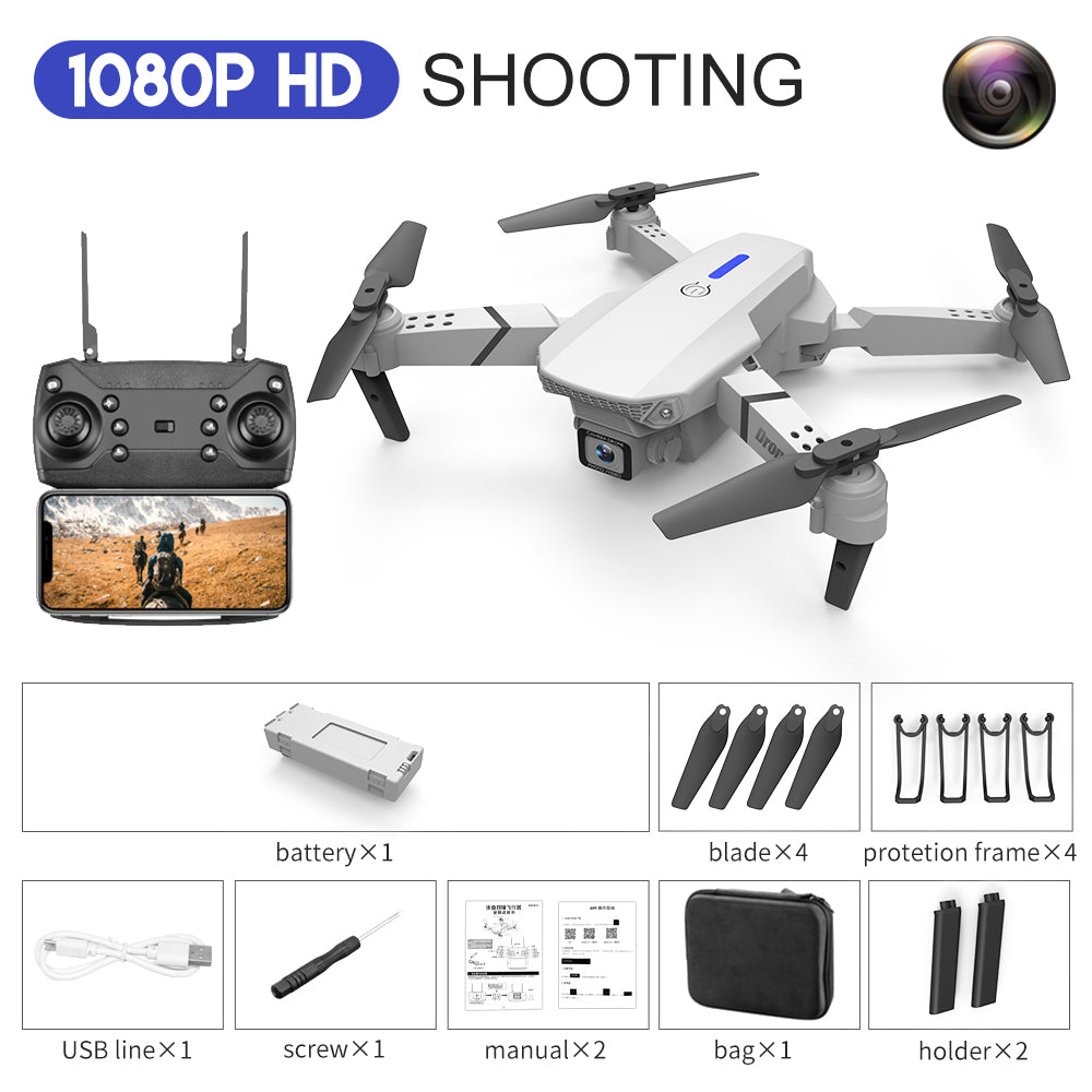E88 Drone Aerial Photography HD 4K Dual Camera – Remote Control Airplane Toy - Drones | Buy Online in UK