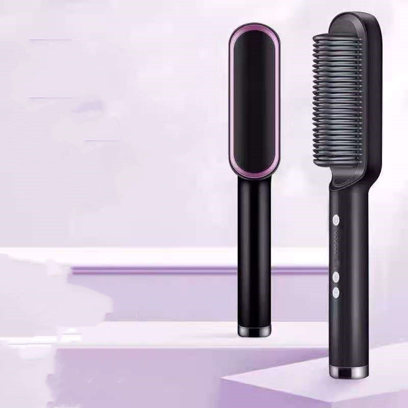 New 2-in-1 Hair Straightener & Curling Tong – Dual-purpose Electric Hair Brush - Straightening Brushes | Buy Online in UK