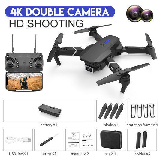 E88 Drone Aerial Photography HD 4K Dual Camera – Remote Control Airplane Toy - Drones | Buy Online in UK