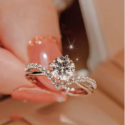 Buy Six-Prong Imitation Diamond Ring for Women | Classic Engagement Style UK in UK - High Quality Rings
