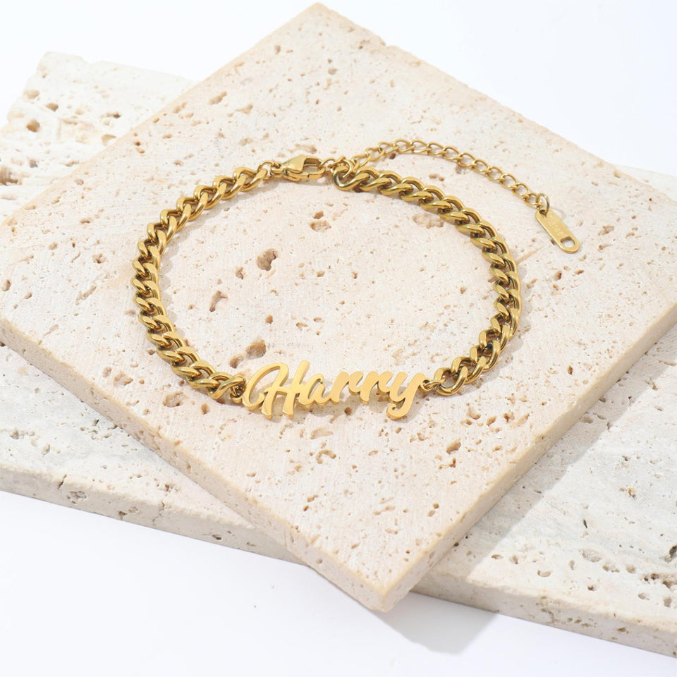 Personalised Letter Bracelet Anklet for Women Gift