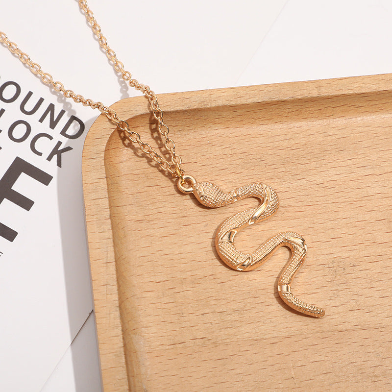 Popular Jewelry Snake-Shaped Element Necklace Personalized Fashion Retro - Necklaces | Buy Online in UK
