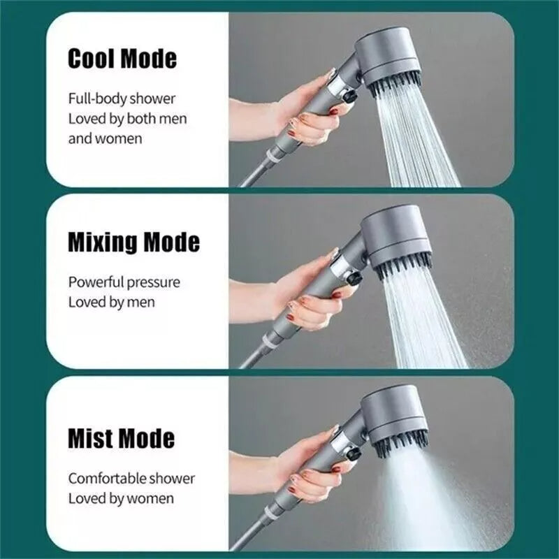 3 Modes Shower Head With Filter High Pressure Water Saving Massage Body Scalp UK - Toll Collection Devices | Buy Online in UK