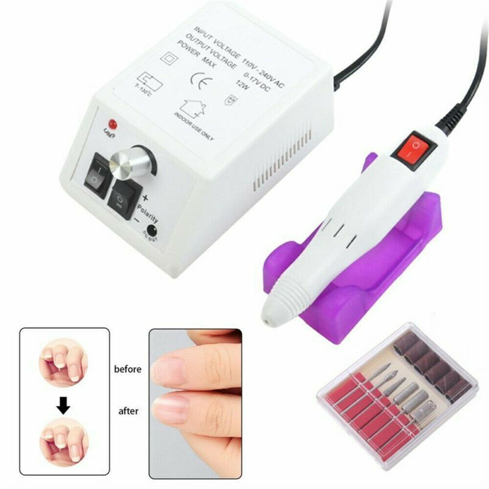 Electric Nail Art File Drill Machine Professional Manicure Pedicure False Set UK