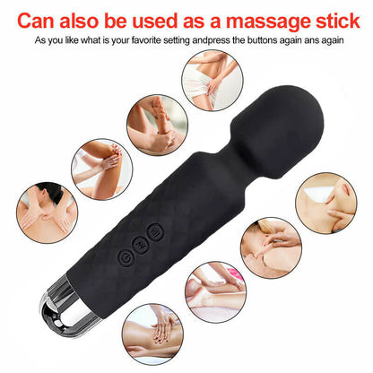 Magic Massage Wand Muscle Relaxation Massager 20 Speed Vibrating Full Body Therapy Motor Vibration - Electric Massagers | Buy Online in UK