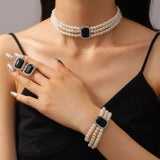 Imitation Pearl Jewelry Set for Women – Elegant Wedding & Party Fashion