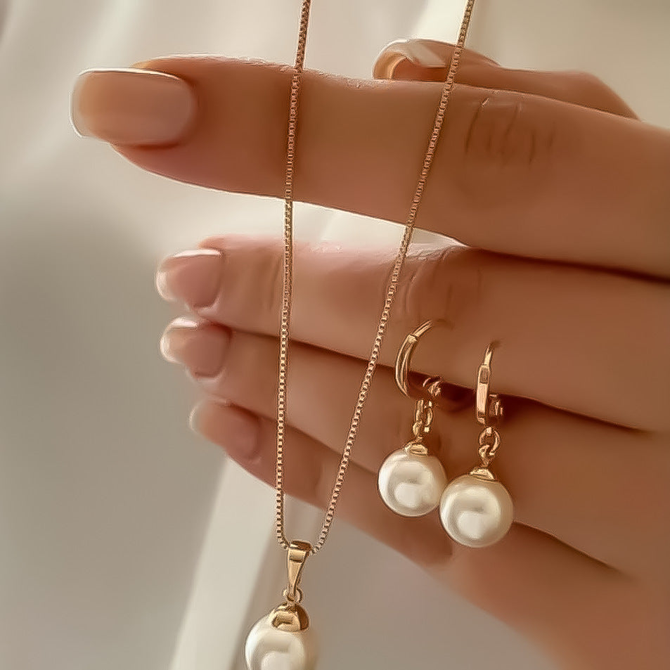Elegant Pearl Imitation Jewelry Set for Women