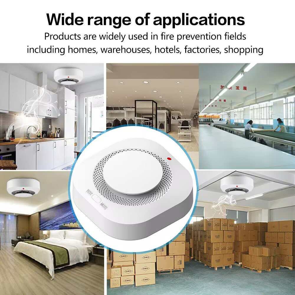 （4 Pack）Smoke Alarm Fire Protection Home Security System Smoke Alarm