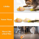 Interactive Cat Toys Mouse With LED Lights ForIndoor - Uncategorized | Buy Online in UK