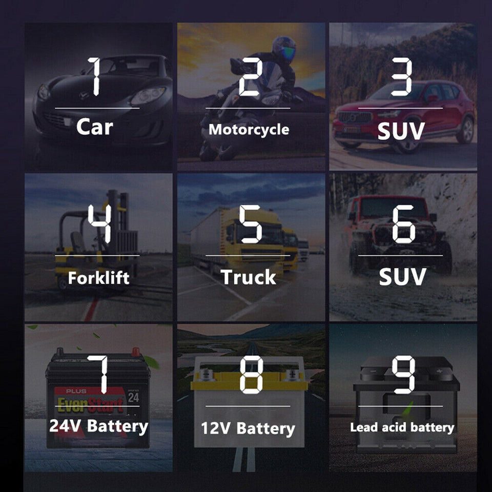 400W Heavy Duty Smart Car Battery Charger Automatic Pulse Repair Trickle UK - Vehicle Battery Chargers | Buy Online in UK