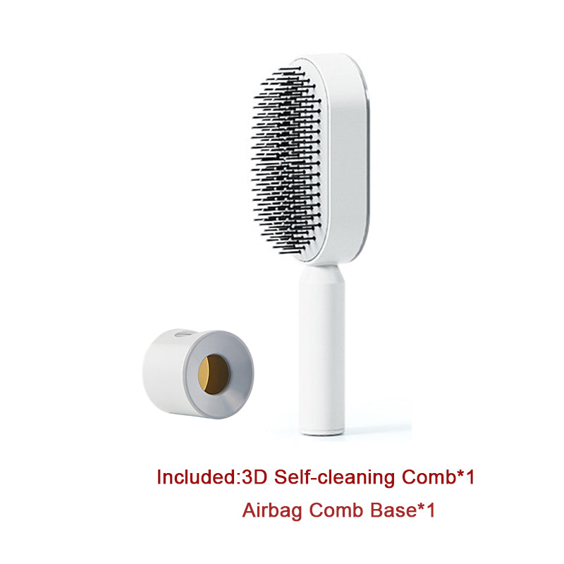 Self-Cleaning Hair Brush for Women – One-Key Cleaning, Anti-Static Hair Loss Comb - Hair Combs | Buy Online in UK